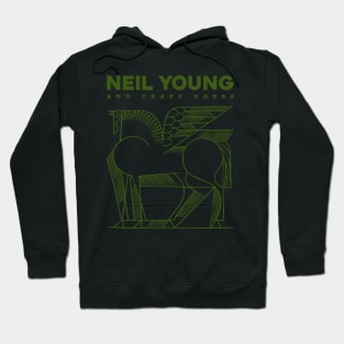 Neil Young - 70s Crazy Horse Fanmade Hoodie